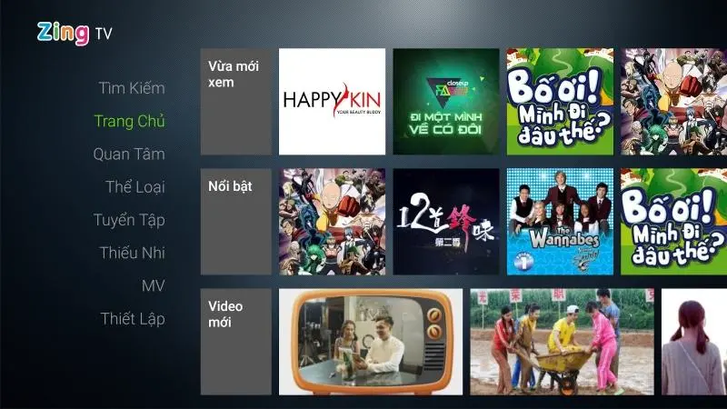 Ứng dụng giải trí ZingTV